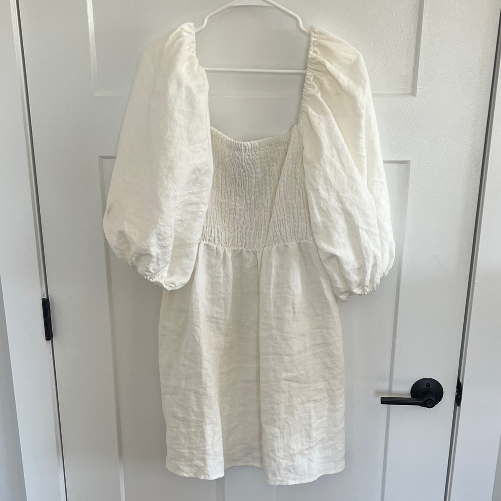 Tuckernuck Annie Smocked Linen Mini Dress